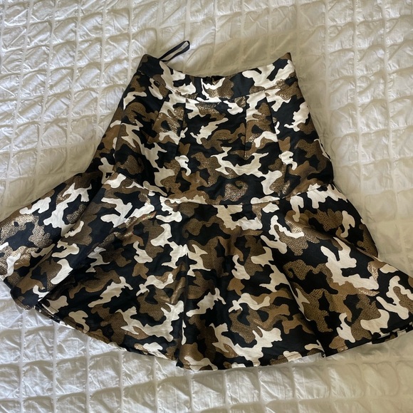 ASOS metallic Camouflage Flared Skirt - Picture 1 of 7